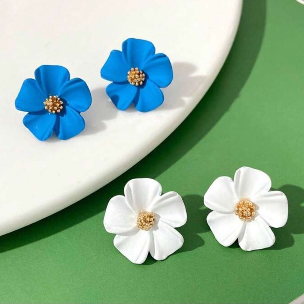 Blue Flower Earrings A1321